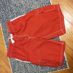 NWOT red swim trunks shorts
